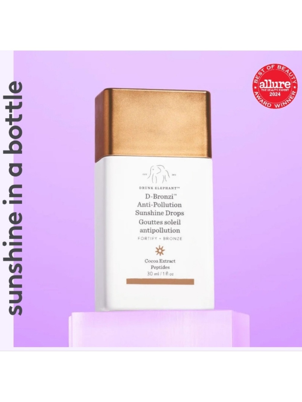 Drunk Elephant D-Bronzi Anti-Pollution Sunshine Drops Fortify + Bronze BNIB